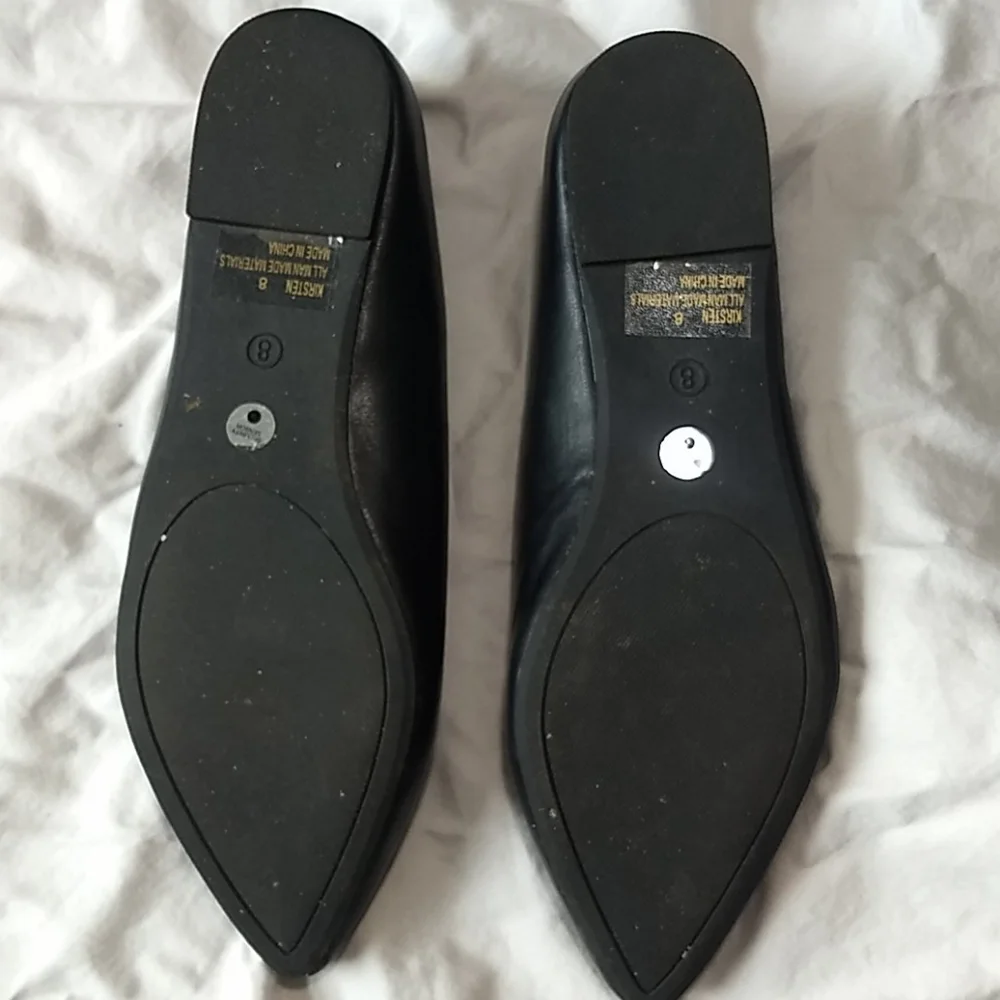 NWOT Charlotte Russe Kristen Black Pointed Flats Shoes